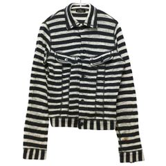 TRICOT COMME DES GARCONS トリココムデギャルソン 品番 TK-T055 ストライプ ボーダー ウール ジャケット ブルゾン 正規品 / 56495