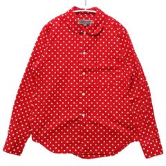 COMME DES GARCONS コムデギャルソン IH-B004 GOOD DESIGN SHOP ドット シャツ 長袖 レッド サイズ S 正規品 / 56496