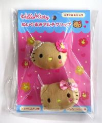 【中古】クリップ ハローキティ コギャル＆ヒョウ ぬいぐるみマルチクリップ 「サンリオキャラクターズ」
