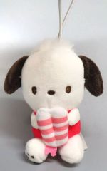 【中古】ぬいぐるみマスコット・ぬいぐるみバッジ ポチャッコ(えび) マスコット 「スシロー×はぴだんぶい はぴなついぇい!」 コラボ限定マスコット付きドリンク注文特典 前半