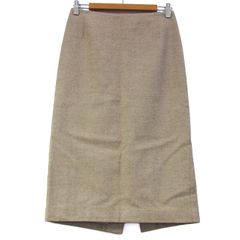 アンタイトル スカート ボトムス カシミヤ混 ツイード ラメ 日本製 レディース 2サイズ ベージュ UNTITLED 【中古】