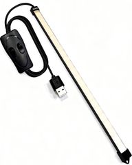 LED バーライト USBバーライト キッチンライト 蛍光灯 棚下ライト 高輝度 直管形 ライトバー 電球色 昼白色 昼光色 三段階 調色 52CM チューブライト USB 5V 給電 3Mテープ /磁石が搭載され いかなる金属に貼り付けるこ f495f146