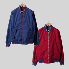 ナイキ NIKE FCバルセロナ リバーシブル コットンジャケット ブルゾン S エンジ ネイビー ロゴ刺繍 FC Barcelona FCB ストリート ユニセックス 古着 e2008