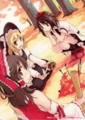 【中古】同人アクセサリー・小物系 【東方Project】B5下敷き 博麗霊夢＆霧雨魔理沙＆射命丸文(牛木義隆) 2006/ホワイトキャンバス