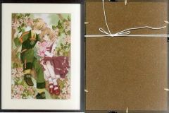 【中古】原画イラストボード 付属品付)カードキャプターさくら 複製原画D 桜、小狼(グリーン)
