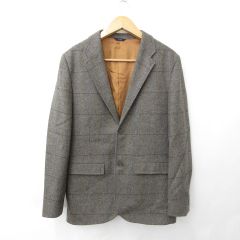 ギャップ GAP ジャケット テーラージャケット シングル 2B チェック 総裏 ベンツ グレー L