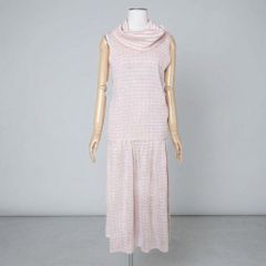 ​【希少】KENZO PARIS ケンゾー ヴィンテージ サマーニット セットアップ ベスト ワンピース ピンク チェック柄 M