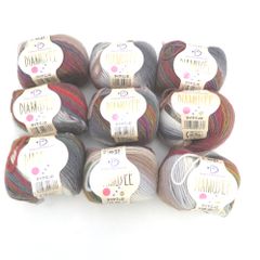 ダイヤモンド毛糸 毛糸 東洋紡 DIAMUSEE ダイヤミュゼ COL.MSE37 9玉セット 1玉40g 約100m 毛100％ グラデーション 未使用品