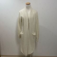 T.M.A レディース アルパカ100％ ロングカーディガン M～L 中国製 アイボリー ポケット 秋冬