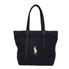 POLObyRalphLauren(ポロラルフローレン) ショルダーバッグ ビッグポニー ダークネイビー×白 刺繍