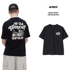 アヴィレックス AVIREX サガラ トムキャットＴシャツ メンズ  半袖Tシャツ 7834934036-010 ブラック