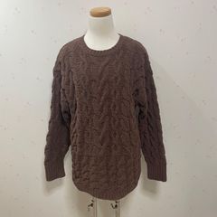 ジェラートピケ PARIYAコラボ アランニット ケーブル編み 茶 レディースONE SIZE 秋冬 ポリエステル ナイロン