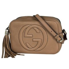 グッチ GUCCI ショルダーバッグ ソーホー スモール レザー ベージュ 308364 レディース 【中古】