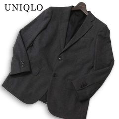 UNIQLO ユニクロ 秋冬 総裏 千鳥格子★ ウール テーラード ジャケット Sz.XS メンズ 灰 グレー