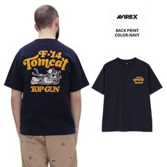アヴィレックス AVIREX サガラ トムキャットＴシャツ メンズ  半袖Tシャツ 7834934036-120 ネイビー