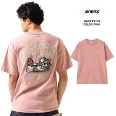 アヴィレックス AVIREX サガラ トムキャットＴシャツ メンズ  半袖Tシャツ 7834934036-090 ピンク
