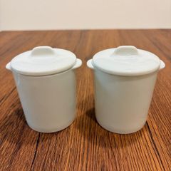 TABLEWARE EAST 蓋付き 容器 2個 セット 陶器 白 日本製 キャニスター 保存容器 キッチン 食器 シンプル ストッカー ホワイト