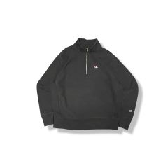 XL チャンピオン リバースウィーブ ハーフジップ ヴィンテージ スウェット ブラック