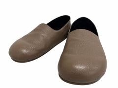 ザロウ THE ROW HUGH SLIP ON ヒュー レザー フラット スリッポン シューズ F2078L602LTBR 43 茶ライト ブラウン ブランド古着ベクトル 中古▲■260304