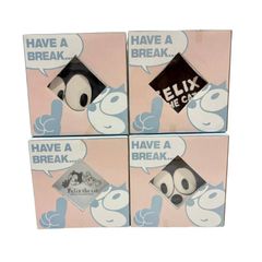 BANPRESTO FELIX THE CAT フィリックス HAVE A BREAK 4デザイン4枚セット 1997年 陶器プレート