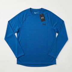 8 アンダーアーマー UA Tech 2 0 ラグラン ロングスリーブ Tシャツ (ブルー L/100) ロングスリーブ