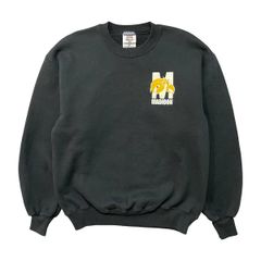 古着 USA製 90S JERZEES ジャージーズ マディソン高校 ハイスクール スウェット トレーナー プリント メンズM ブラック BD3951