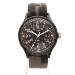 タイメックス TIMEX ジーディーシー GDC 25SS キャンバー Camber 腕時計 ウォッチ アナログ 3針 レジン ファブリック 黒 ブラック TW2Y40900 /YT27