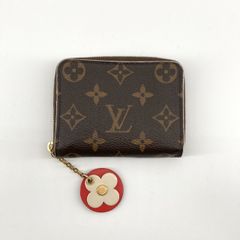 LOUIS VUITTON（ルイ・ヴィトン） モノグラム フラワー ジッピーコインパース PVCコーティングキャンバス M68312 コインケース ブラウン×レッド