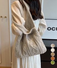 ニットバッグ 韓国 トートバッグ 大容量 レディース ショルダーバッグ ハンドバッグ 通勤 通学 肩掛けカバン大きめ 軽量バッグ オシャレカバン サブバッグ 折りたたみ エコバッグ 流行りニットトート 1102