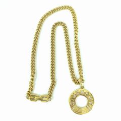ジバンシー GIVENCHY ネックレス サークルロゴ 喜平チェーン ロング ゴールド