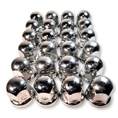 K◆ナットキャップ ステンレス製 JIS41mm 高さ55mm カバー 鏡面仕上げ 6/8穴用 大型 トラック ダンプ デコトラ カスタム 汎用品 ドレスアップ (24個セット(+予備)) aff2a759
