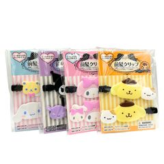 【正規品】サンリオ ヘアクリップ  前髪 クリップ ロングポムポムプリンシナモロール マイメロディ クロミ  ウサハナ 選べる4種類 髪留め ヘアアクセサリー かわいい キャラクターグッズ Sanrio