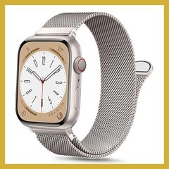 [FEEKI] コンパチブル アップルウォッチ バンド 49mm 46mm 45mm 44mm 42mm 41mm 40mm 38mm マグネットクラスプ ステンレス鋼 メッシュ 通気 長さ調節 男女兼用 Watch Series 11/10/9/8/7/ 1