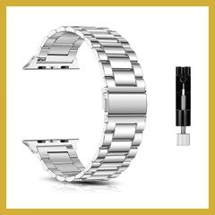CeiBand バンド コンパチブル Apple Watch 38mm 40mm 41mm 42mm 44mm 45mm 49mm ステンレス製 時計バンド 交換ベルト 金属ベルト メタルストラップ スマートウォッチバンド クイックリリースベルト バタフラ 1