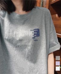 Tシャツ英文字 ロゴプリント 半袖 Tシャツ レディース プルオーバー 無地 体型カバー ゆったり 着やせ 韓国風 カジュアル シンプル おしゃれ ロゴtシャツ ロングtシャツ トップス 1102