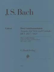 バッハ, J. S. : 3つのビオラ・ダ・ガンバ・ソナタ BWV 1027-1029/ヘンレ社/原典版/ピアノ伴奏付ビオラ・ソロ用編曲楽譜