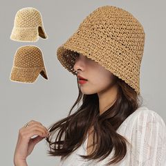 麦わら帽子 ストローハット 韓国 春夏 レディース おしゃれ バケットハット 紫外線対策 日焼け対策 日よけ 折りたたみ ナチュラル 小顔 夏海 アウトドア ビーチ帽子 リゾートハット サマーぼうし 1102