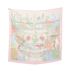 エルメス HERMES スカーフ カレ70 Ex-Libris Atlantis シルク カレ70 レディース Used A