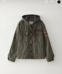 ブルーフラワー| Bluesf vintage washed hoodie jacket