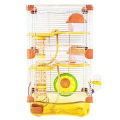ハムスター 小動物ケージ 3段階 透明 広々タイプ トレーデザイン お手入れ簡単 通気性 組立簡単 チャイニーズハムスター ロボロフスキーハムスター キャンベルハムスター ジャンガリアンハムスター ゴールデンハムスターmt 45a880da