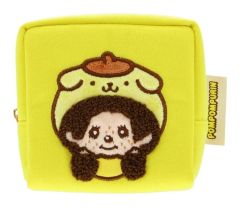 【新品】バッグ モンチッチくん サガラ刺繍ミニポーチ 「モンチッチ×ポムポムプリン」