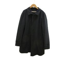 ユニクロ UNIQLO ステンカラーコート XL 黒 ブラック ライナー付き 無地 長袖 / 312-131568 NP ■GY44