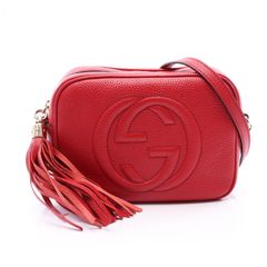 グッチ GUCCI ショルダーバッグ ソーホー ディスコバッグ インターロッキングG 2WAY 308364 レッド レザー ソーホー ディスコバッグ レディース Used B