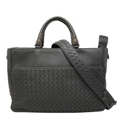 ボッテガヴェネタ イントレチャート ハンドバッグ ショルダーバッグ 2WAY グレー レザー パイソン レディース BOTTEGAVENETA【1-0262760】