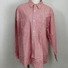 Cecilene 赤ストライプシャツ 昭和レトロ 胸ポケット　Mサイズ　20251015-0011-R