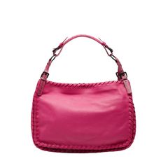 ボッテガヴェネタ イントレチャート ショルダーバッグ ピンク レザー パイソン レディース BOTTEGAVENETA【1-0244833】