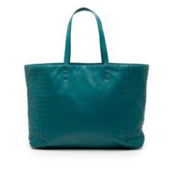 ボッテガヴェネタ イントレチャート トートバッグ ハンドバッグ ブルー系 レザー レディース BOTTEGAVENETA【1-0248752】