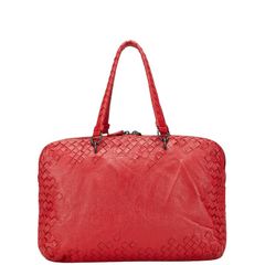 ボッテガヴェネタ イントレチャート ハンドバッグ トートバッグ レッド レザー レディース BOTTEGAVENETA【1-0227495】