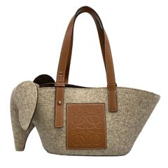 LOEWE(ロエベ) トートバッグ - グレー×ブラウン エレファント レザー