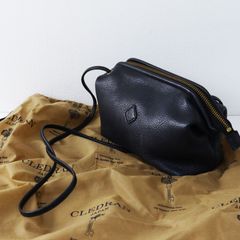 人気 クレドラン CLEDRAN TANTE PURSE SHOULDER タンテ パースショルダーバッグ ブラック┃レザー クロスボディ【2400015209500】
